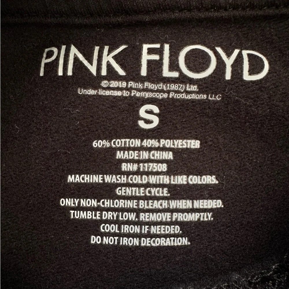 Pink Floyd Dark Side of the Moon Cropped Hoodie Size Small - Picture 5 of 5